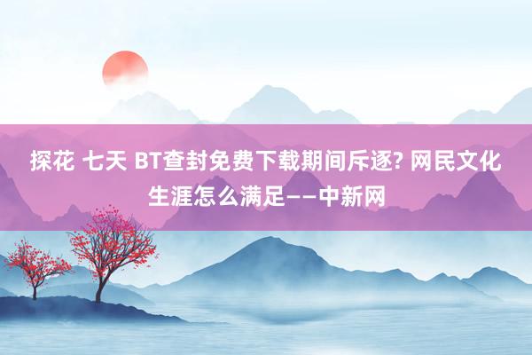 探花 七天 BT查封免费下载期间斥逐? 网民文化生涯怎么满足——中新网