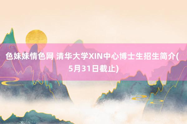 色妹妹情色网 清华大学XIN中心博士生招生简介( 5月31日截止)